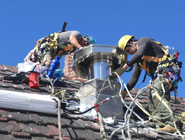 Protective chimney cap installed by Greenwich Chimney Sweep in Greenwich, CT