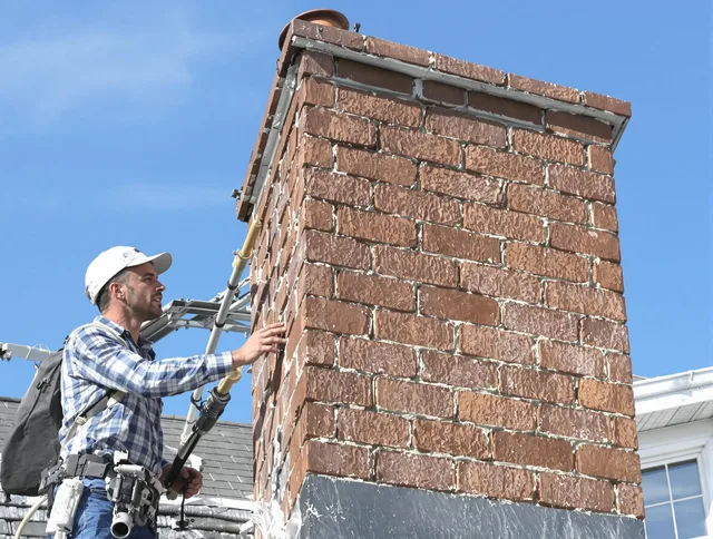 Brickwork for a chimney rebuild by Greenwich Chimney Sweep in Greenwich, CT
