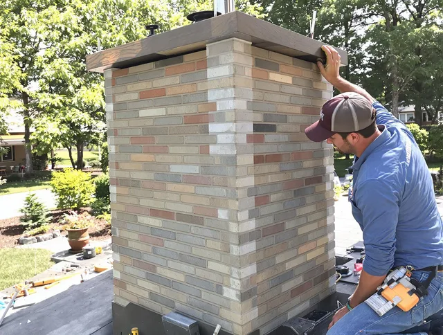 Greenwich Chimney Sweep completing a modern chimney remodel in Greenwich, CT
