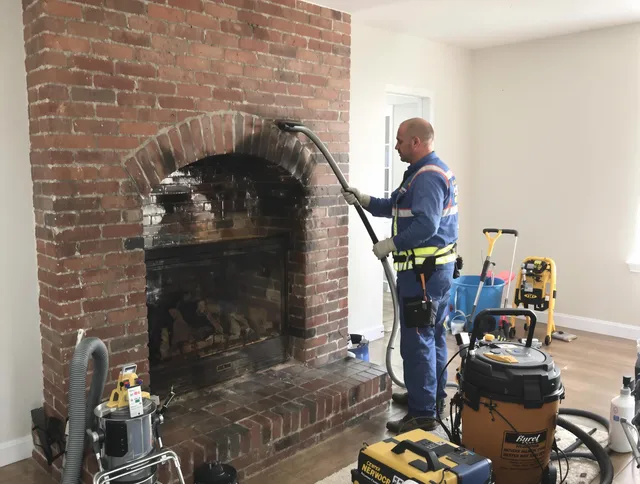 Greenwich Chimney Sweep expert performing detailed chimney sweep in Greenwich, CT