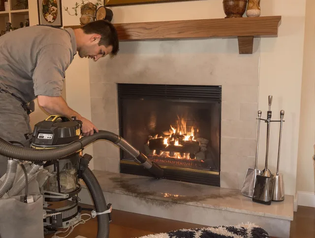 Routine fireplace upkeep by Greenwich Chimney Sweep in Greenwich, CT