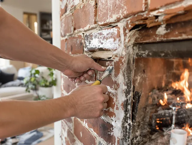 Routine fireplace repair by Greenwich Chimney Sweep in Greenwich, CT