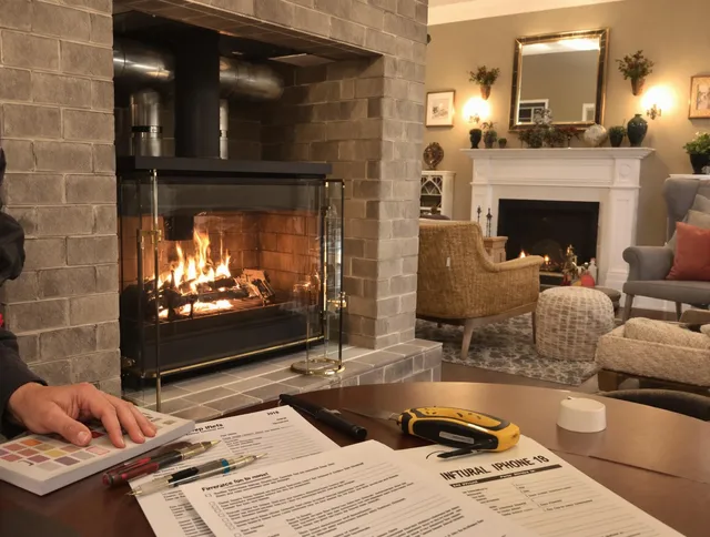 Greenwich Chimney Sweep verifying fireplace safety measures in Greenwich, CT