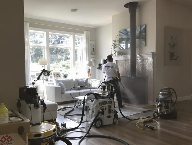 Soot removal service by Greenwich Chimney Sweep for a fireplace in Greenwich, CT