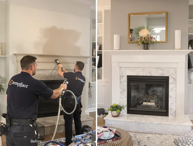 Professional soot removal by Greenwich Chimney Sweep team in Greenwich, CT